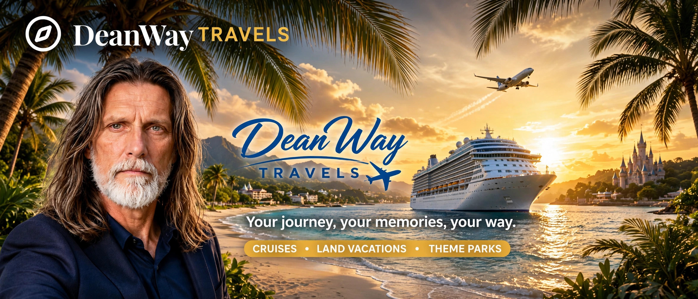 DeanWay Travels — cruises, land vacations and theme parks. Your journey, your memories, your way.